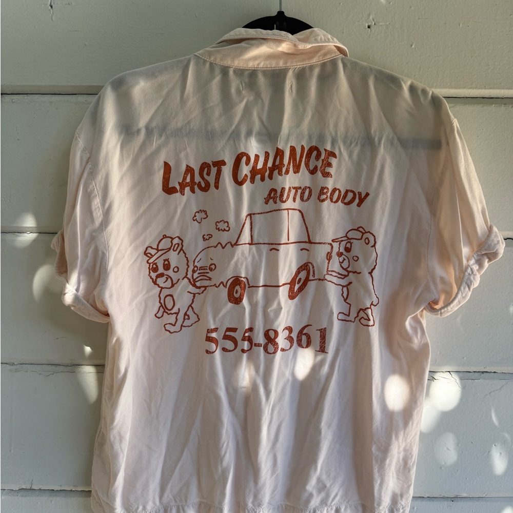 Urban Outfitters Peach Button Down Shirt
